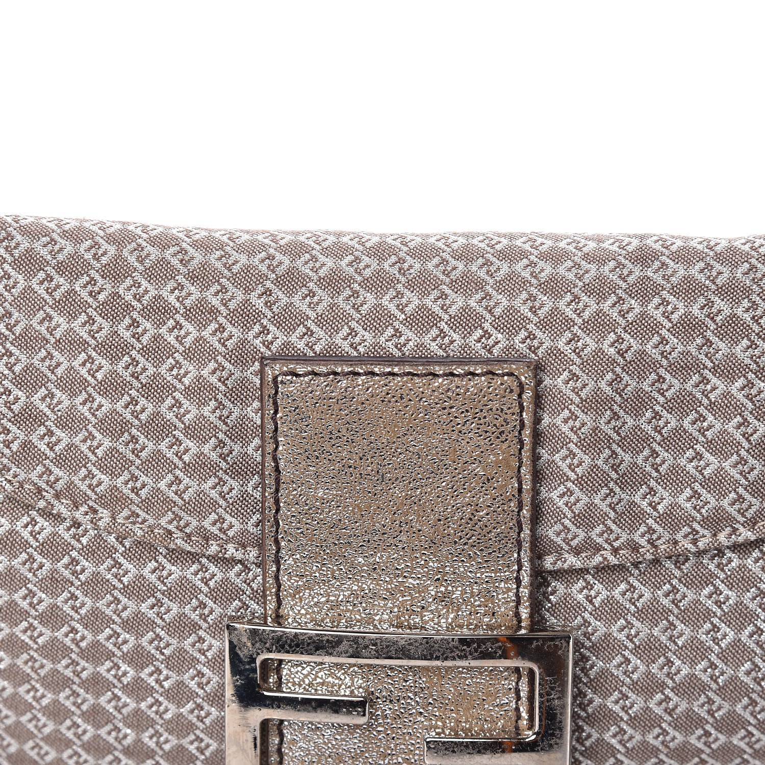 Fendi Metallic Zucchino Baguette Silver 8 of 12
