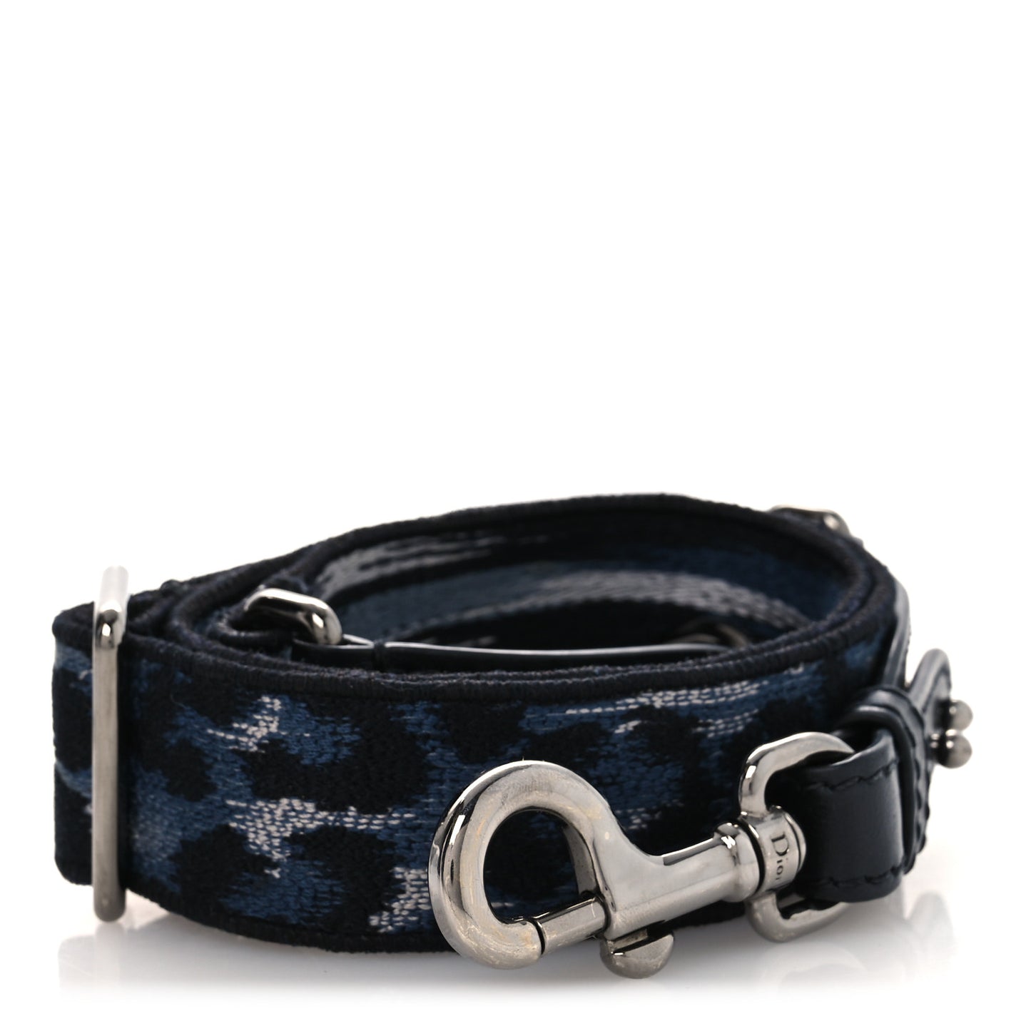 Canvas Mizza Embroidered Leopard Shoulder Strap Bleu Black