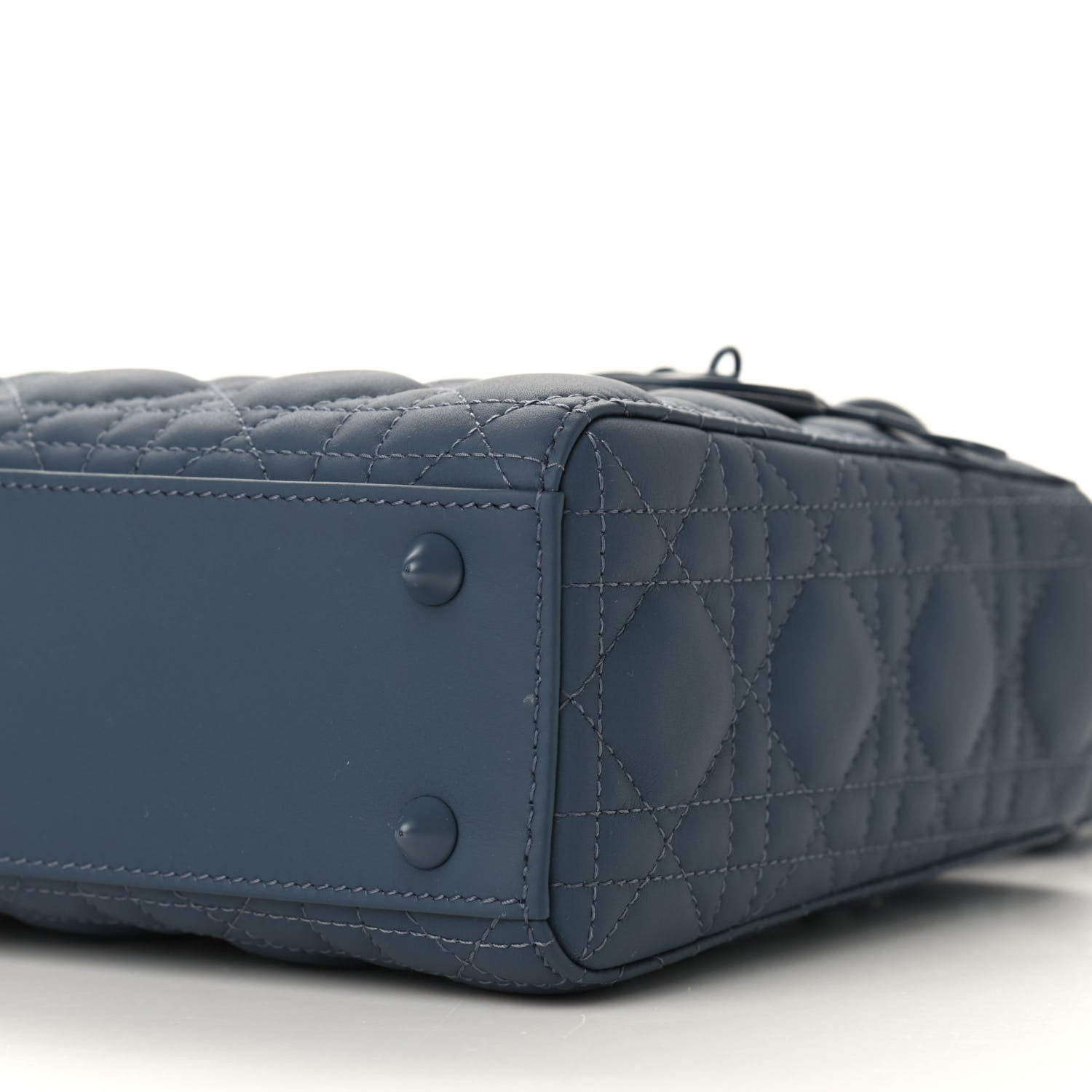 Christian Dior Ultra Matte Calfskin Cannage Small My ABCDior Lady Dior Dark Denim Blue 8 of 10