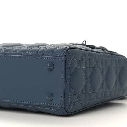 Christian Dior Ultra Matte Calfskin Cannage Small My ABCDior Lady Dior Dark Denim Blue 8 of 10