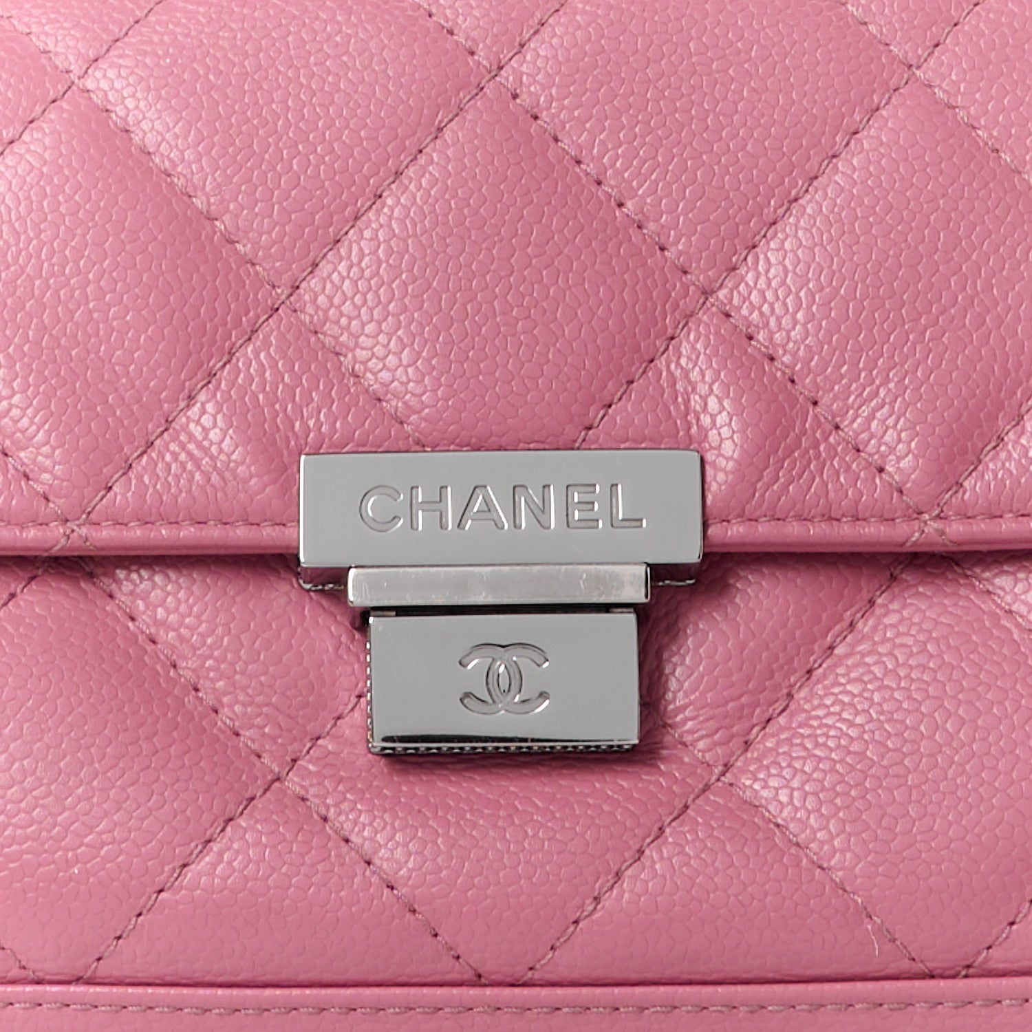 Chanel Glazed Calfskin Quilted Lucky Charms East West Accordion Flap Pink 8 of 14