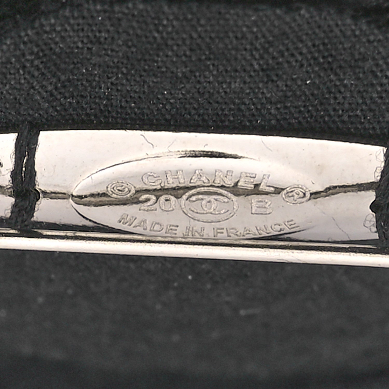 Chanel Tweed Camellia CC Pin Brooch Grey 3 of 4