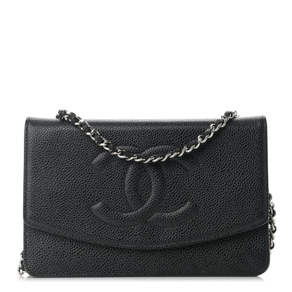 Chanel Caviar Timeless CC Wallet On Chain WOC Black 1 of 12