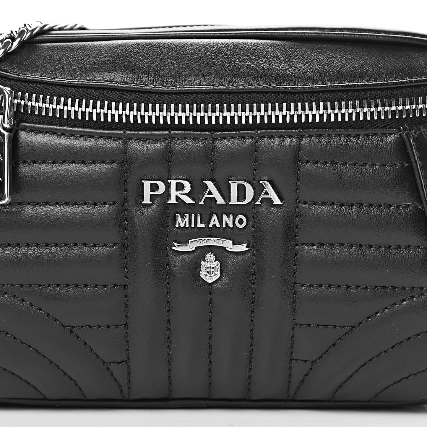 Soft Calfskin Diagramme Belt Bag Black