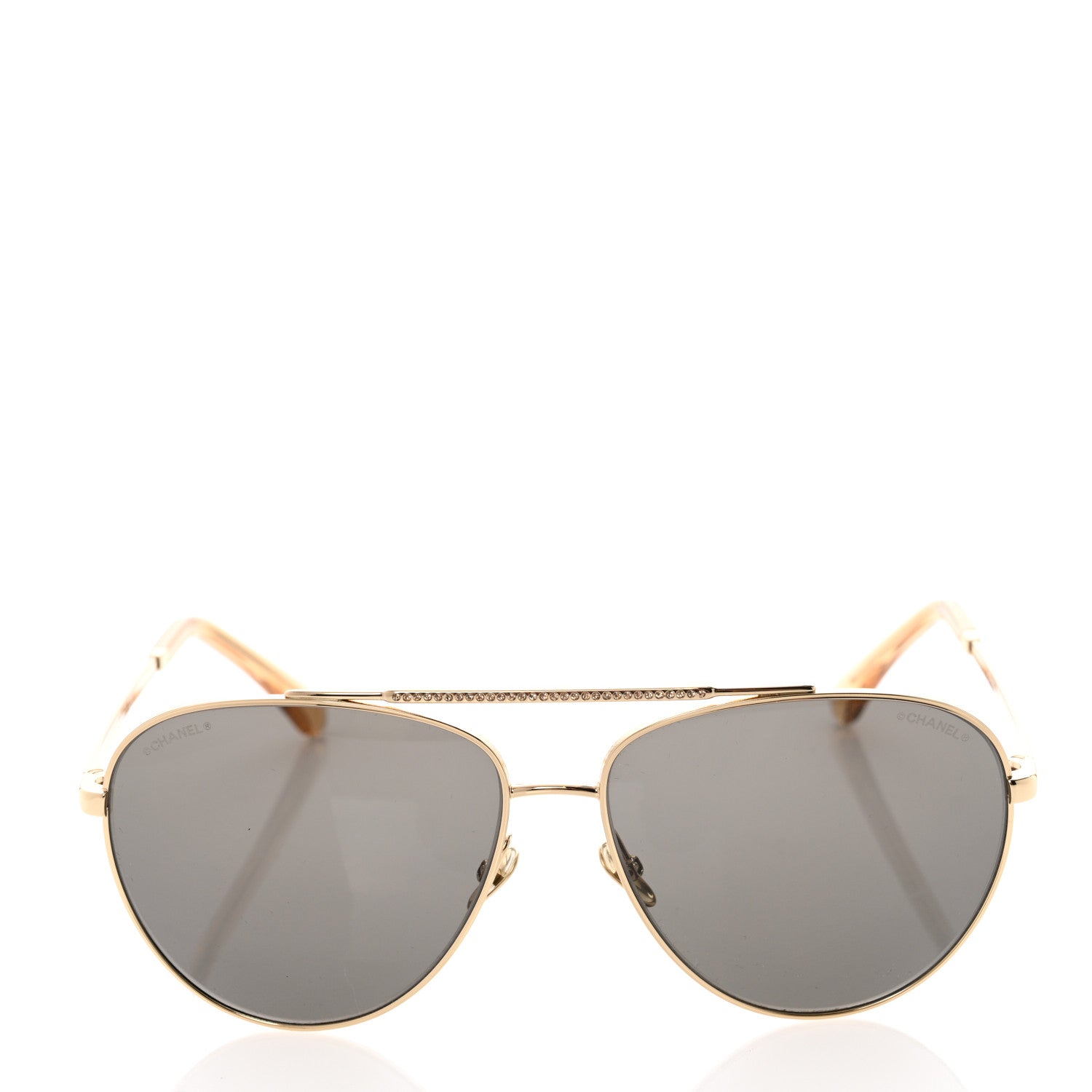 Chanel Metal Aviator Sunglasses 4279-B Gold 2 of 8
