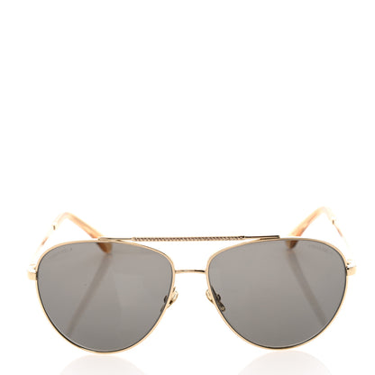 Chanel Metal Aviator Sunglasses 4279-B Gold 2 of 8