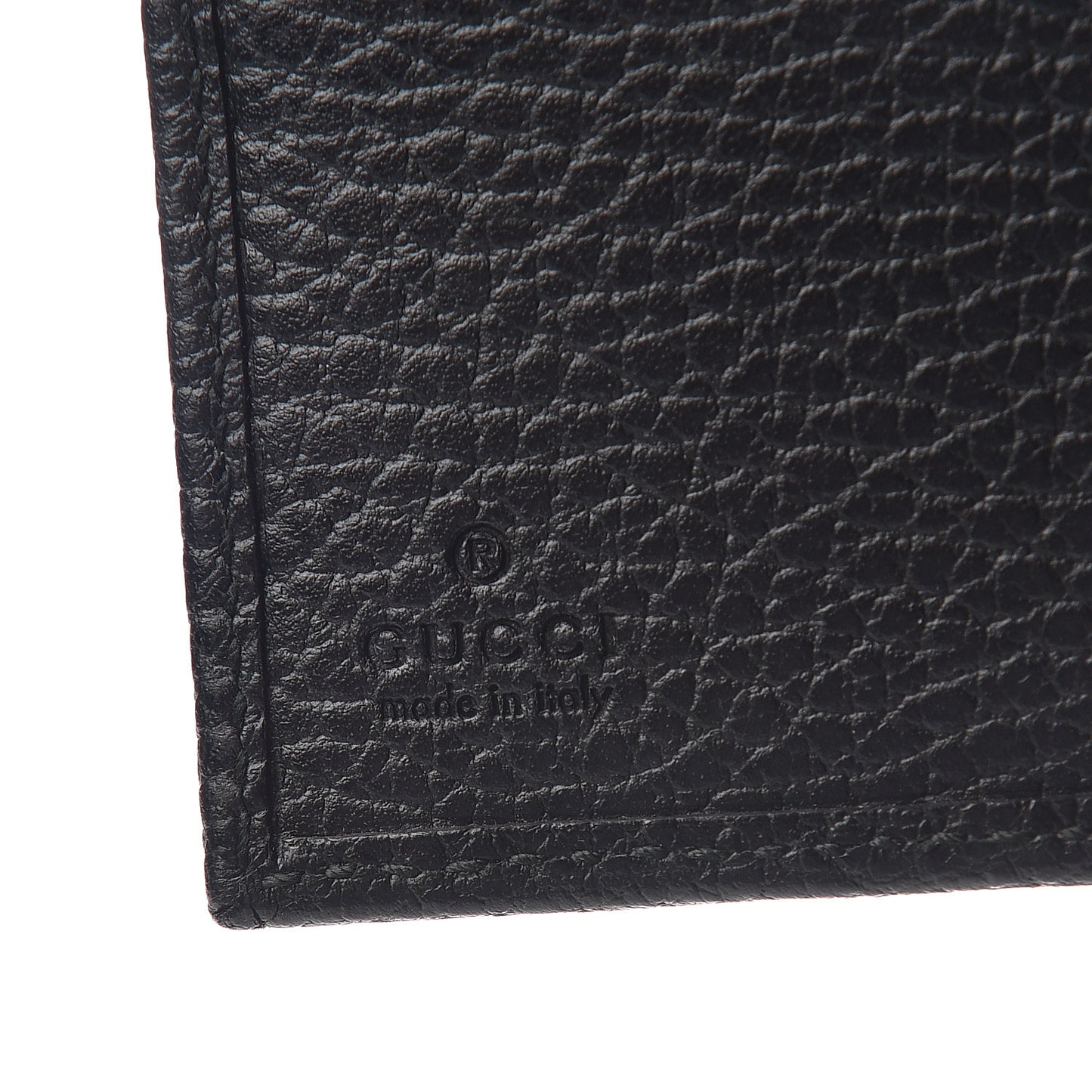 Dollar Calfskin Double G French Flap Wallet Black