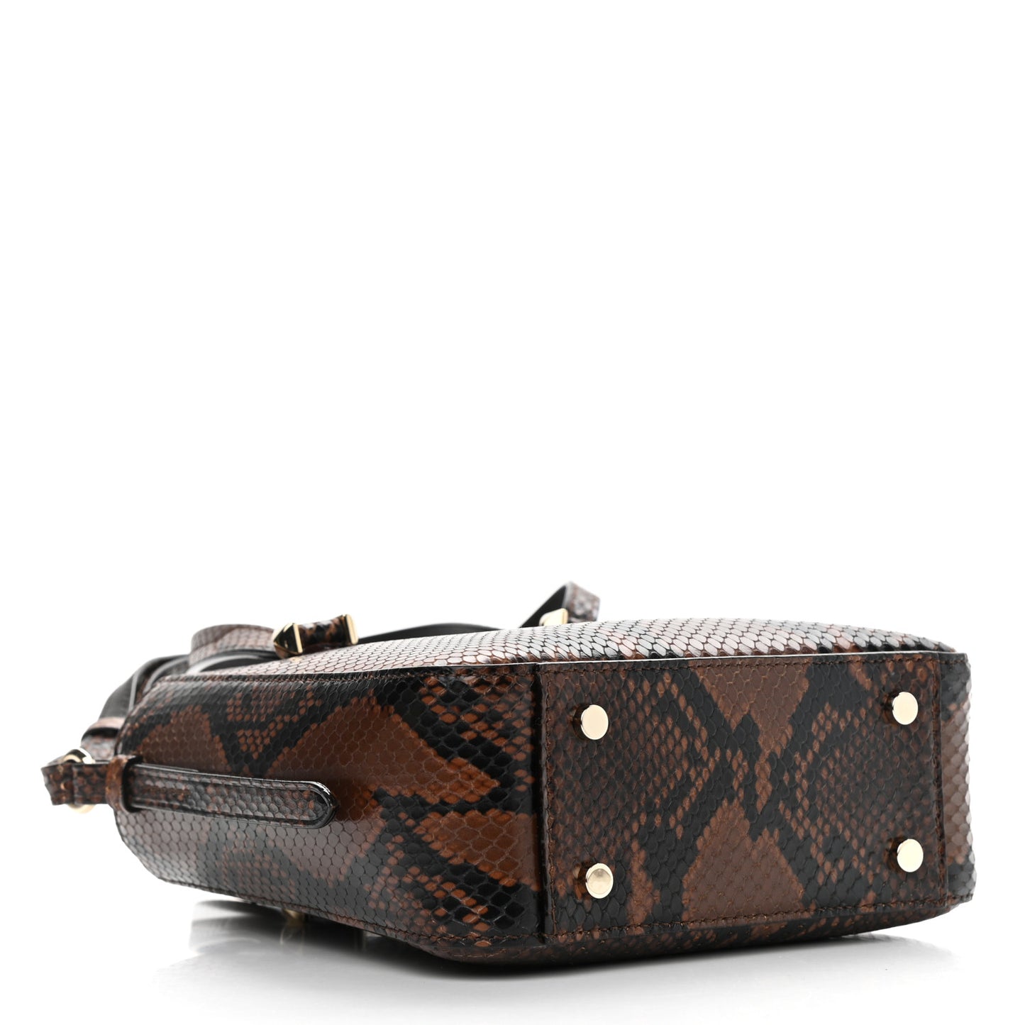 Calfskin Snake Printed Mini JC Tote Cuoio