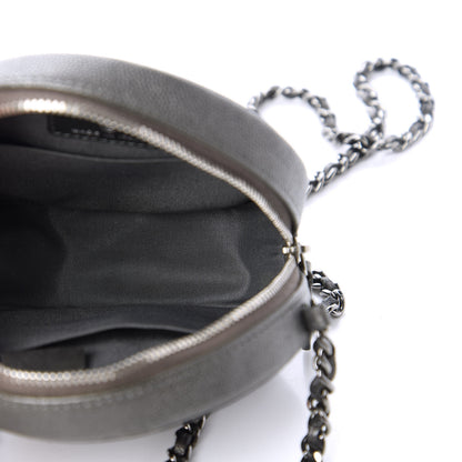 Chanel Metallic Caviar Quilted Round Filigree Crossbody Ruthenium 5 of 11