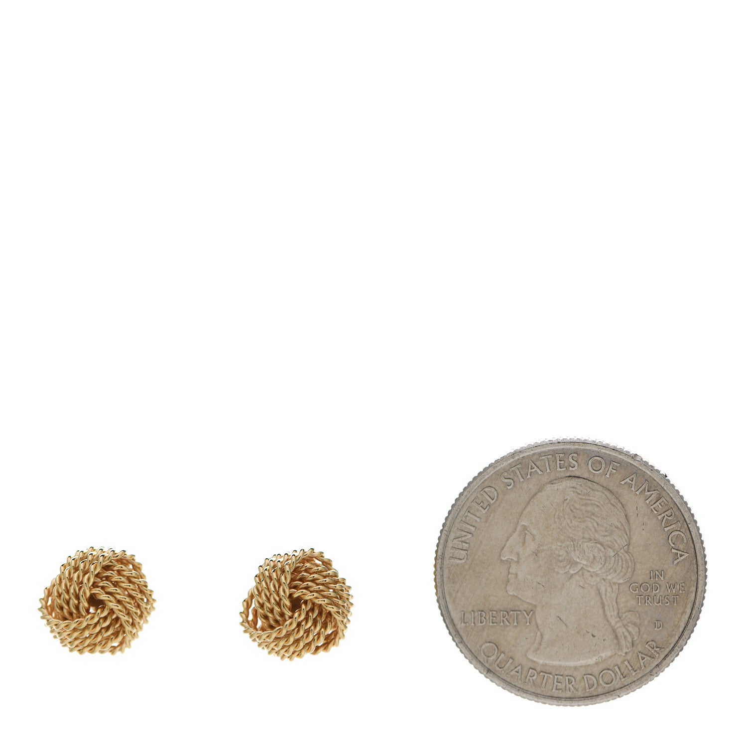 Tiffany 18K Yellow Gold Twist Knot Earrings 2 of 4