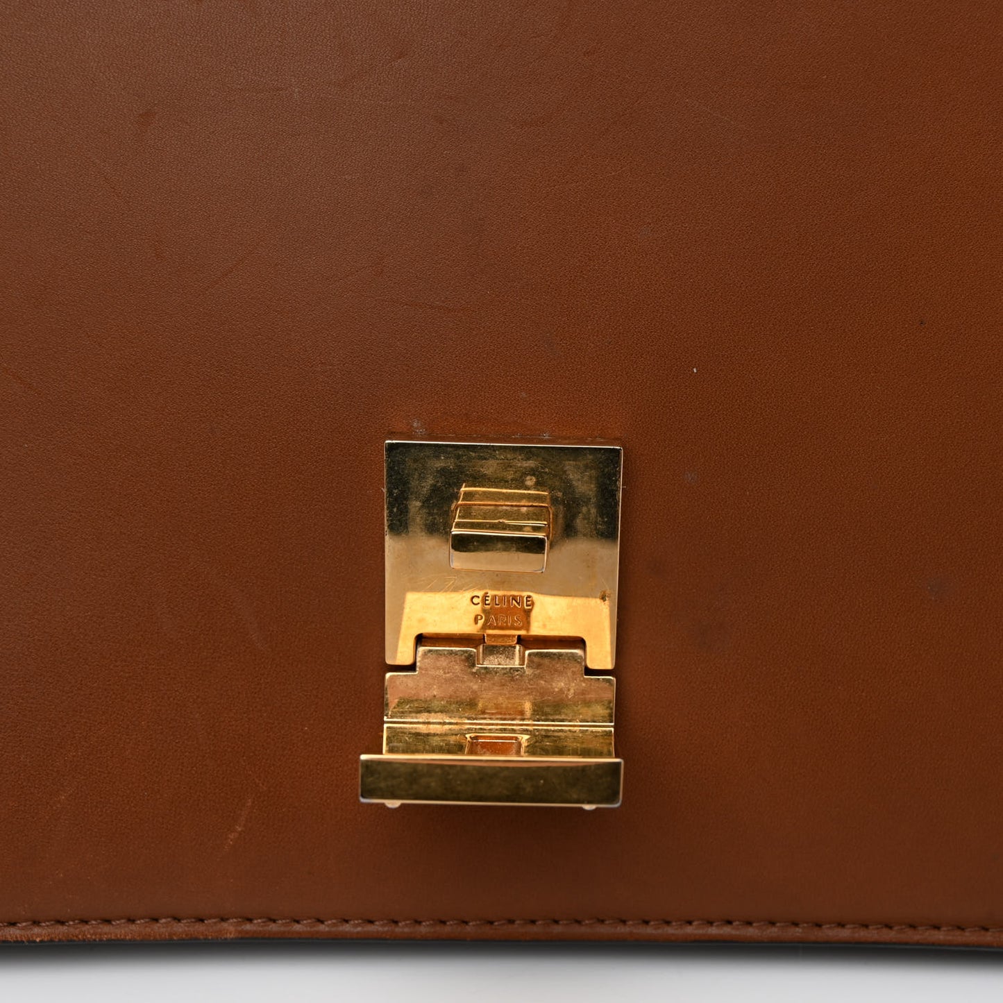 Calfskin Medium Bi-Color Case Flap Camel