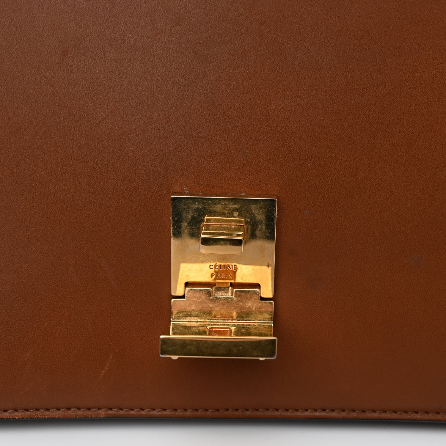 Celine Calfskin Medium Bi-Color Case Flap Camel 15 of 19