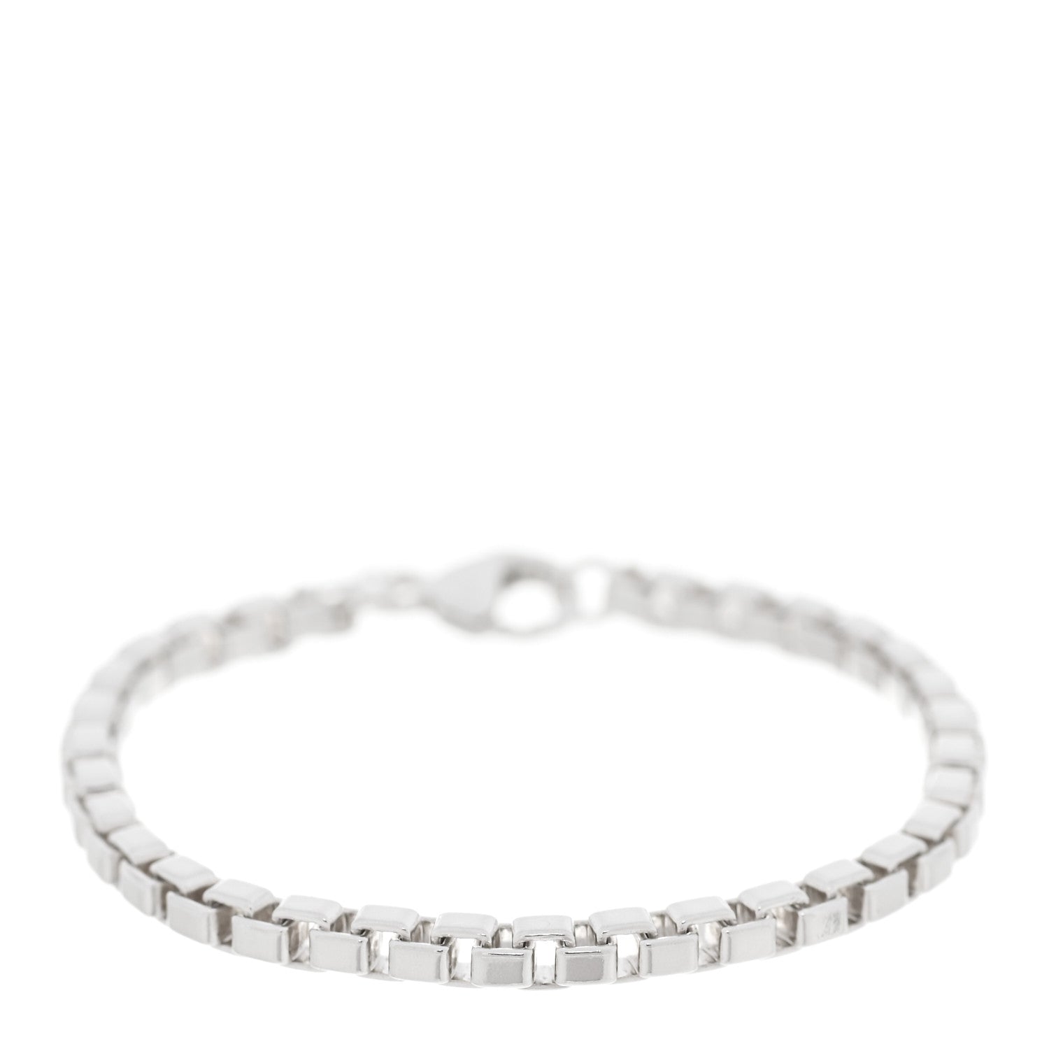 Tiffany Sterling Silver 4mm Venetian Link Bracelet 1 of 4