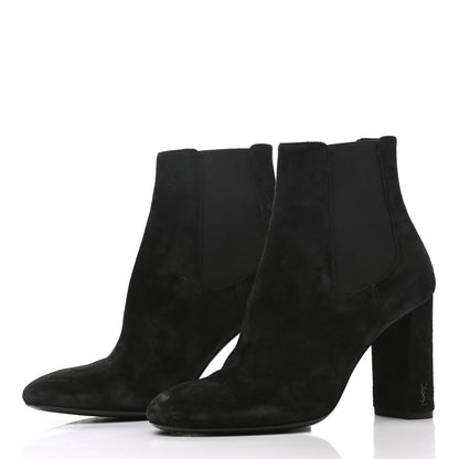 Saint Laurent Suede Babies Chelsea 95 Ankle Boot 37 Black 3 of 10