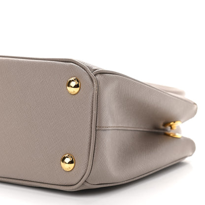 Prada Saffiano Mini Galleria Double Zip Tote Argilla 10 of 10