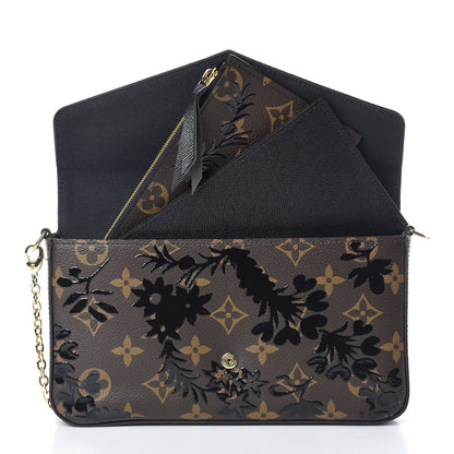 Louis Vuitton Monogram Blossom Pochette Felicie Chain Wallet Black 9 of 13