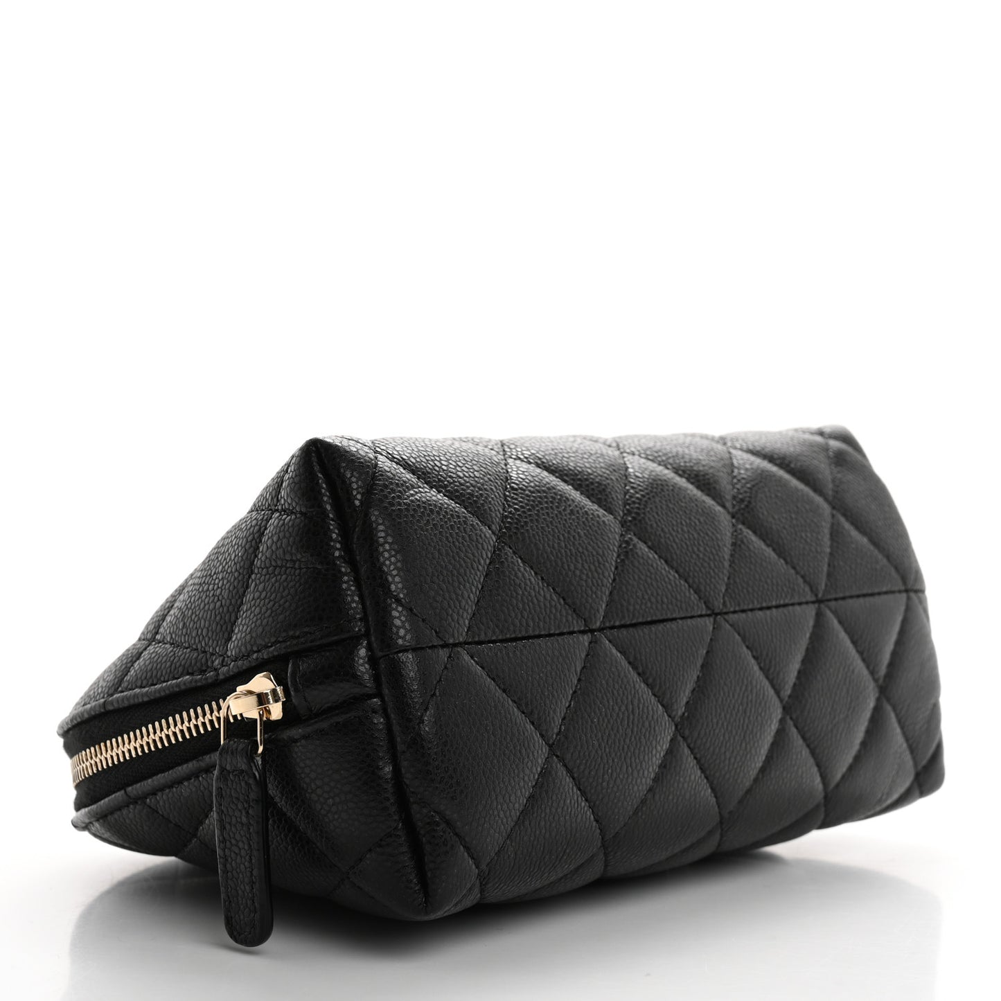 Caviar Quilted Small Cosmetic Case Black