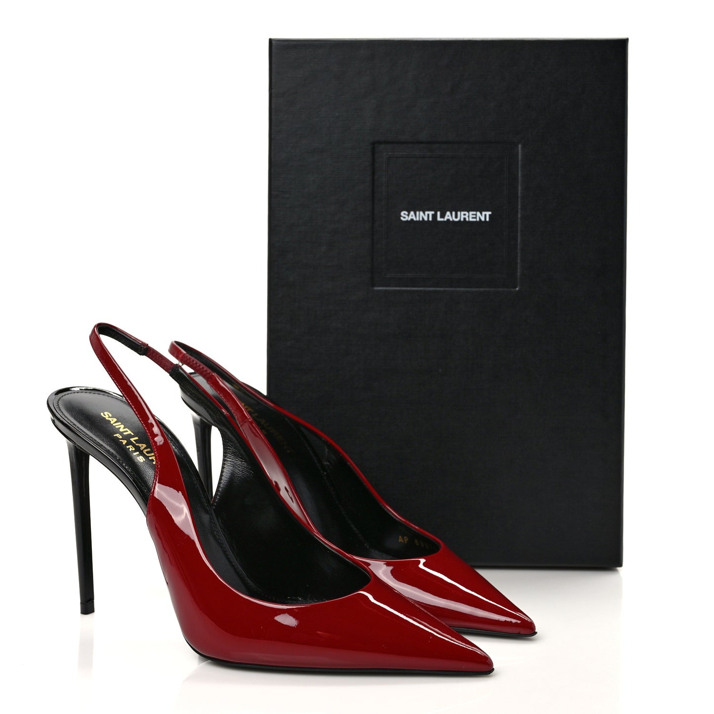 Patent Calfskin Zoe 105 Slingback Pump 39 Red