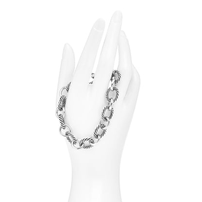 David Yurman Sterling Silver 10mm Medium Oval Link Bracelet 2 of 4
