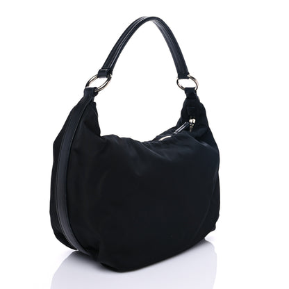 Prada Tessuto Nylon Saffiano Hobo Black 3 of 6