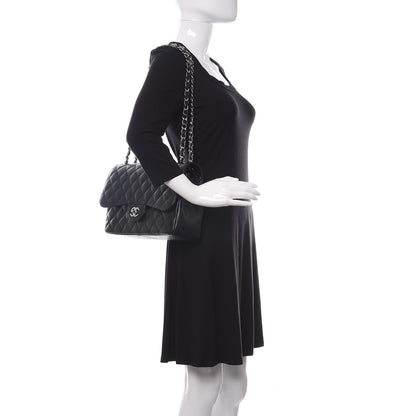 Chanel Caviar Quilted Jumbo Double Flap Black 2 of 10