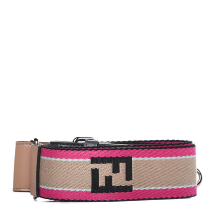 Fendi Woven Twill Calfskin FF Strap You Magenta Amido Multicolor 1 of 8