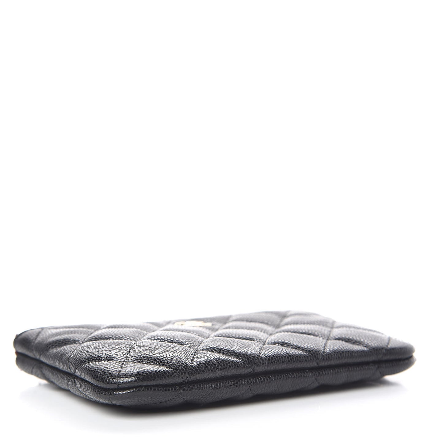 Caviar Quilted Small Cosmetic Case Black