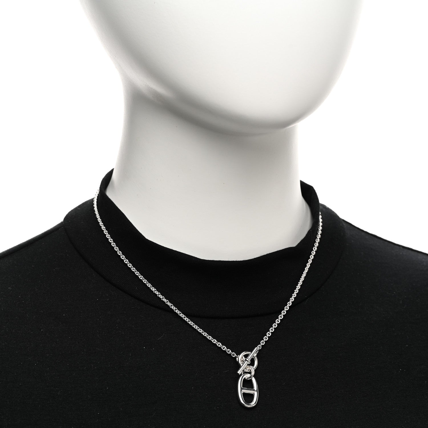 Hermes Sterling Silver Amulette Chaine d'Ancre Necklace 2 of 5