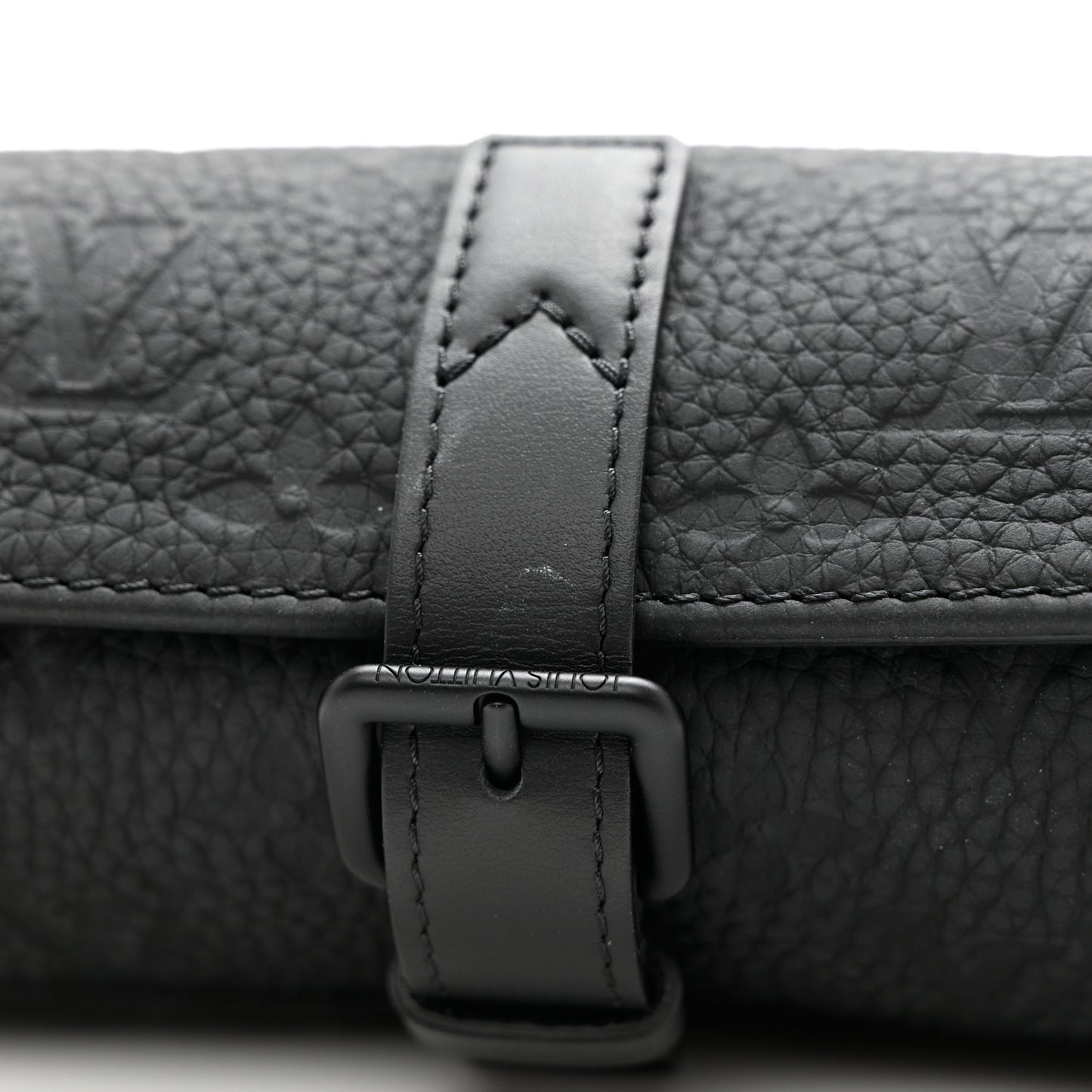 Monogram Taurillon Etui 3 Montres Watch Travel Case Black