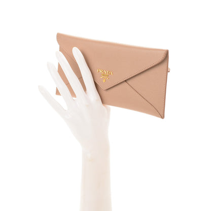Prada Saffiano Metal Envelope Wallet Cammeo 2 of 7