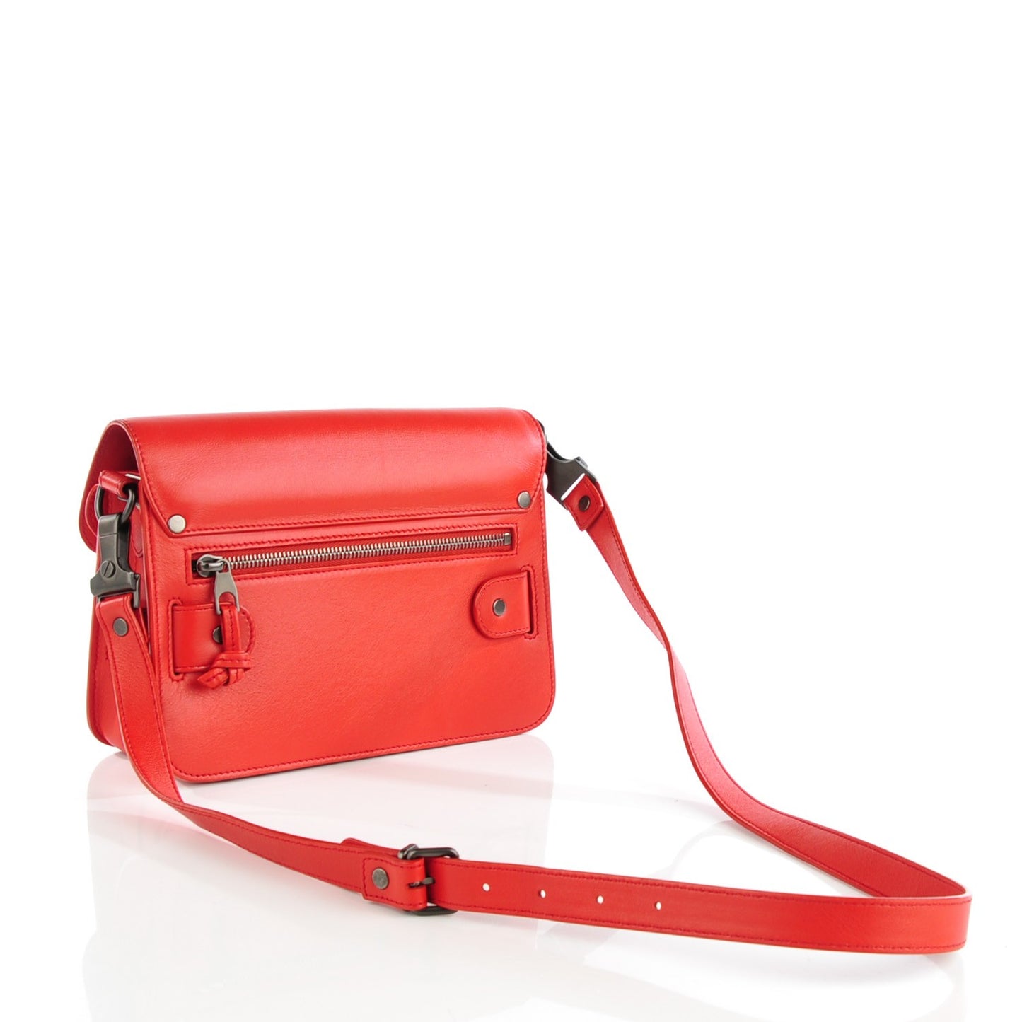Calfskin Mini PS11 Classic Shoulder Bag Fire Red