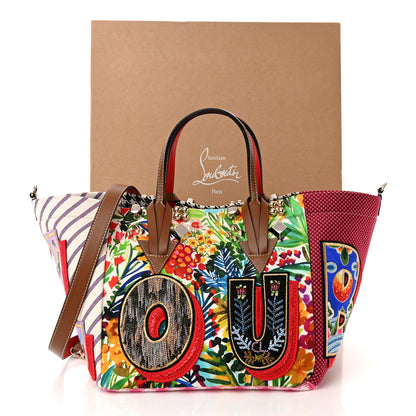 Christian Louboutin Canvas Embroidered Calfskin Caracaba Tote Multicolor 11 of 11