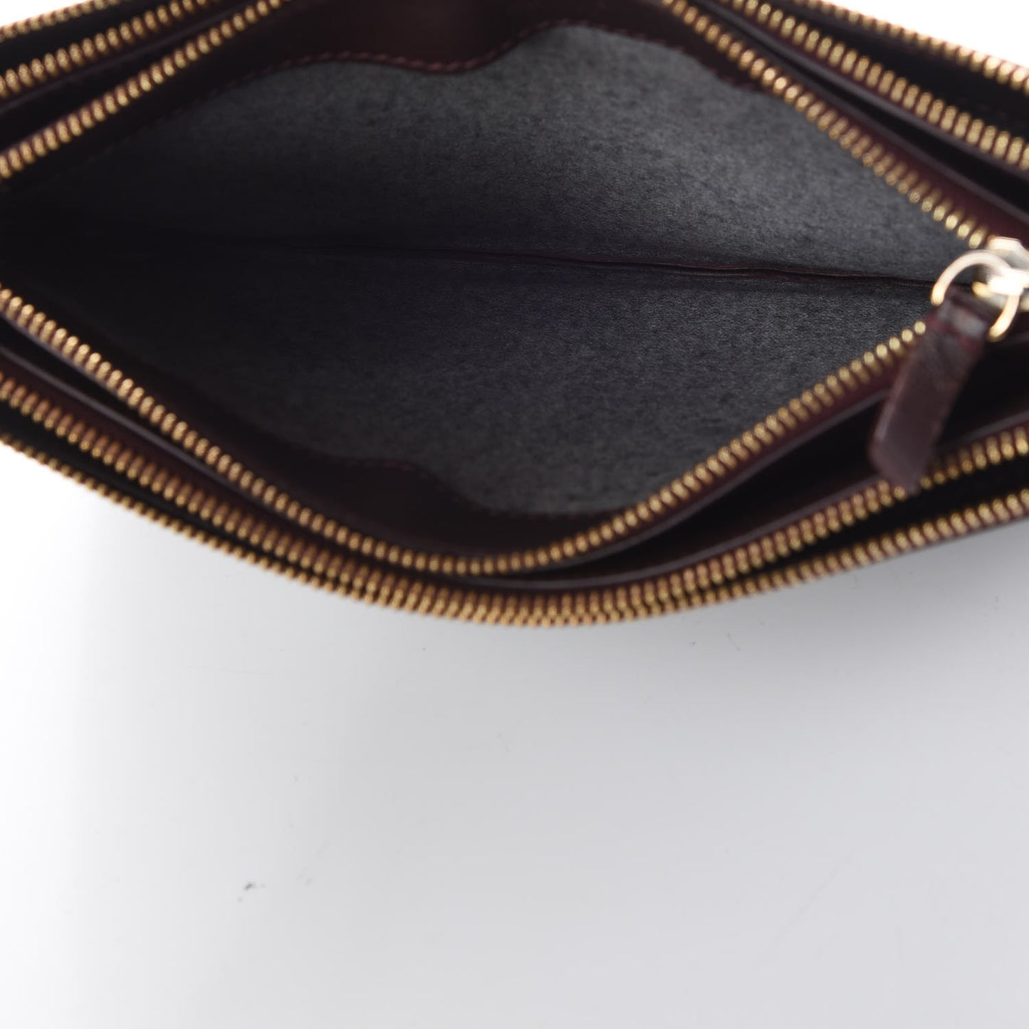 Smooth Lambskin Large Trio Crossbody Bag Bordeaux