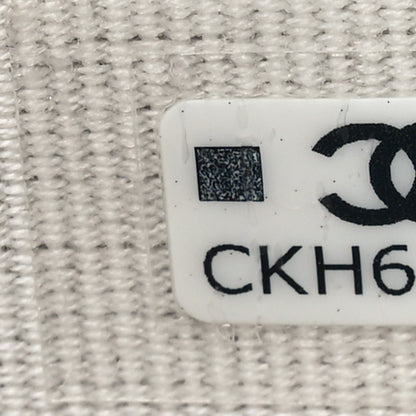 Chanel Caviar Quilted Crystal Enamel CC Flap Card Holder White 8 of 8