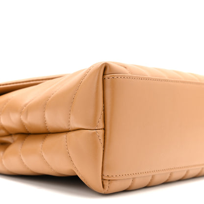 Saint Laurent Calfskin Y Quilted Monogram Small Loulou Chain Satchel Dark Natural 8 of 10
