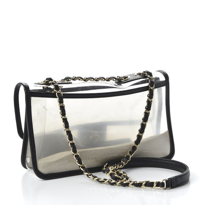 Chanel Lambskin PVC Medium Coco Sand Flap Black 3 of 10