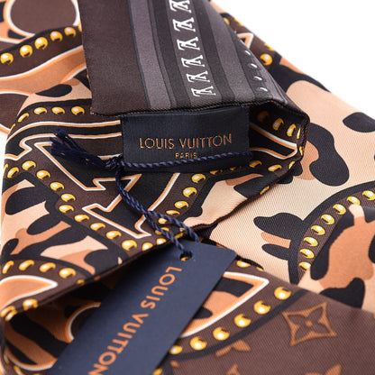 Louis Vuitton Silk Monogram LV World Bandeau Brown 3 of 4