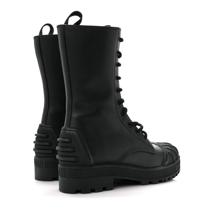 Christian Dior Calfskin Rubber Dioriron Boots 36 Black 4 of 9