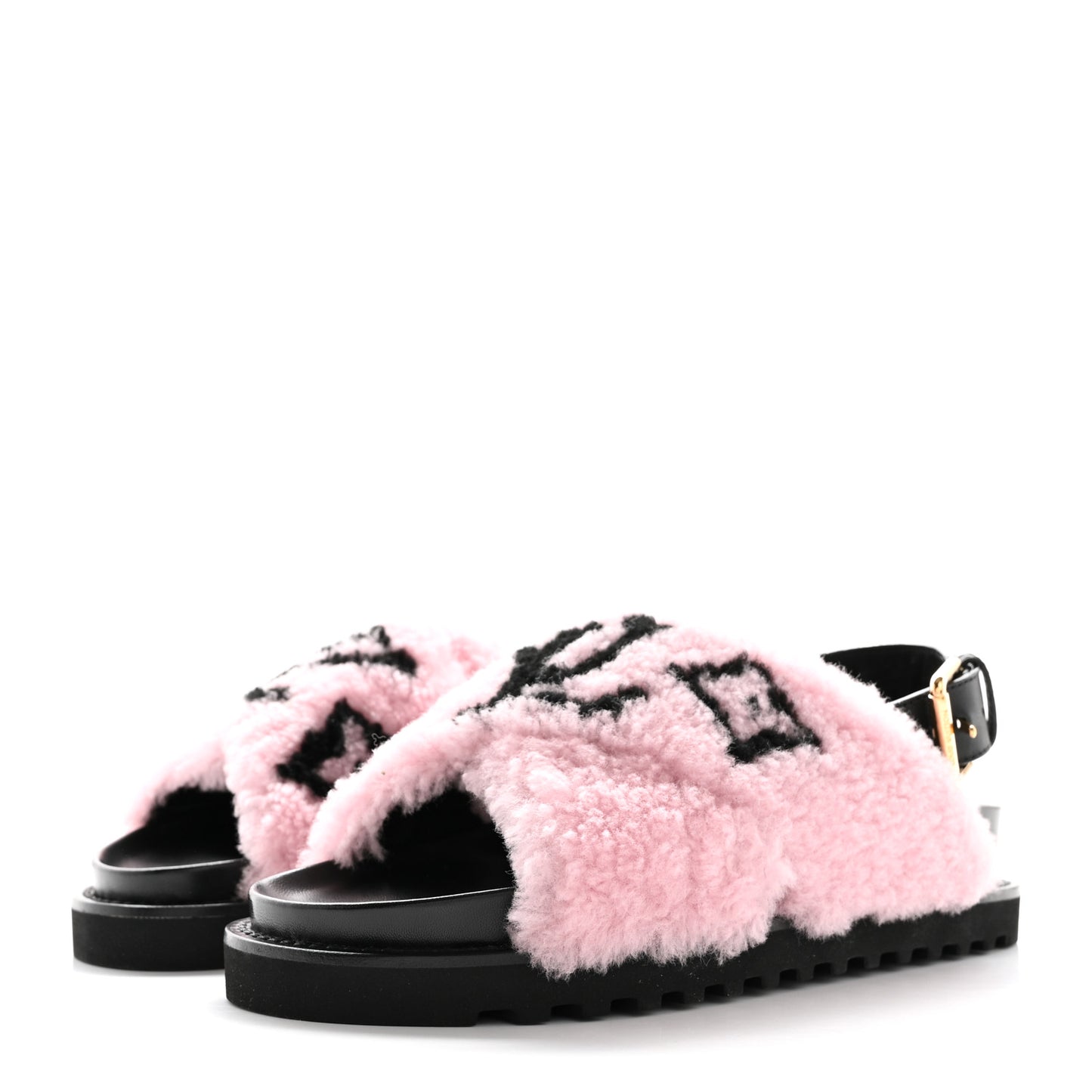 Shearling Paseo Sandals 36 Pink