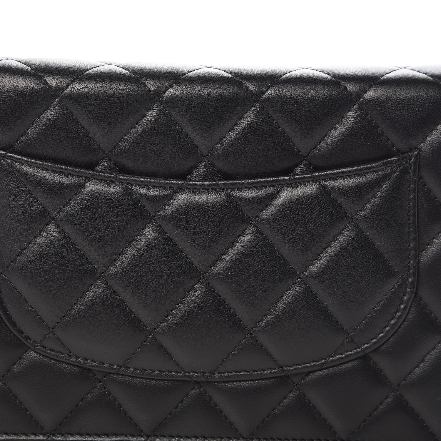 Chanel Lambskin Quilted Wallet On Chain WOC Black 8 of 9