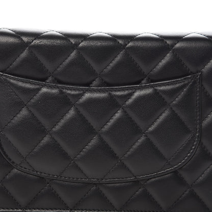 Chanel Lambskin Quilted Wallet On Chain WOC Black 8 of 9