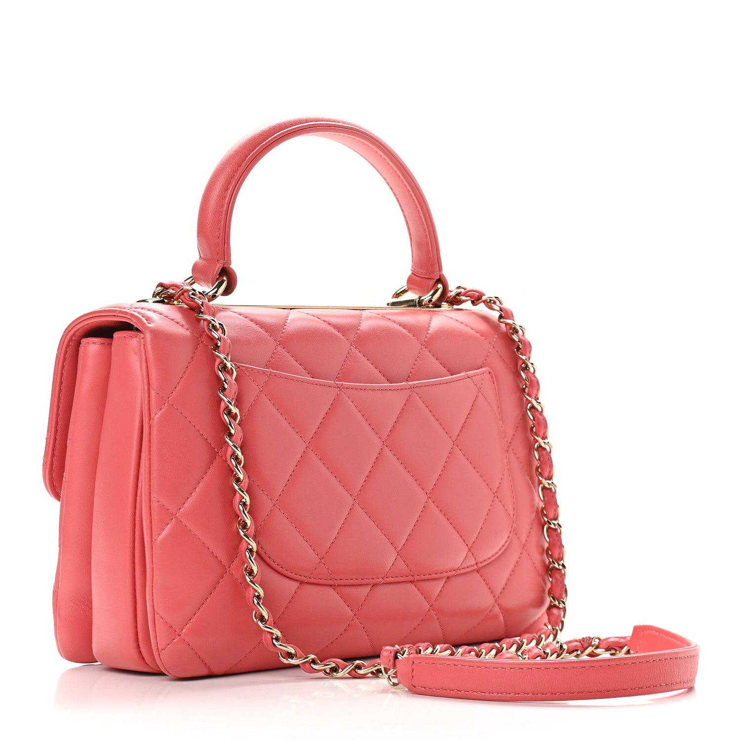 Chanel Lambskin Quilted Small Trendy CC Flap Dual Handle Bag Pink 2 of 10