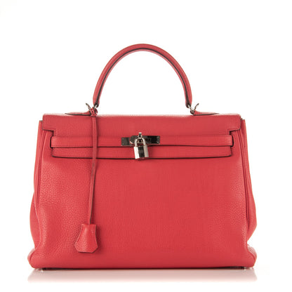 Hermes Taurillon Clemence Kelly Retourne 35 Rose Jaipur 1 of 31