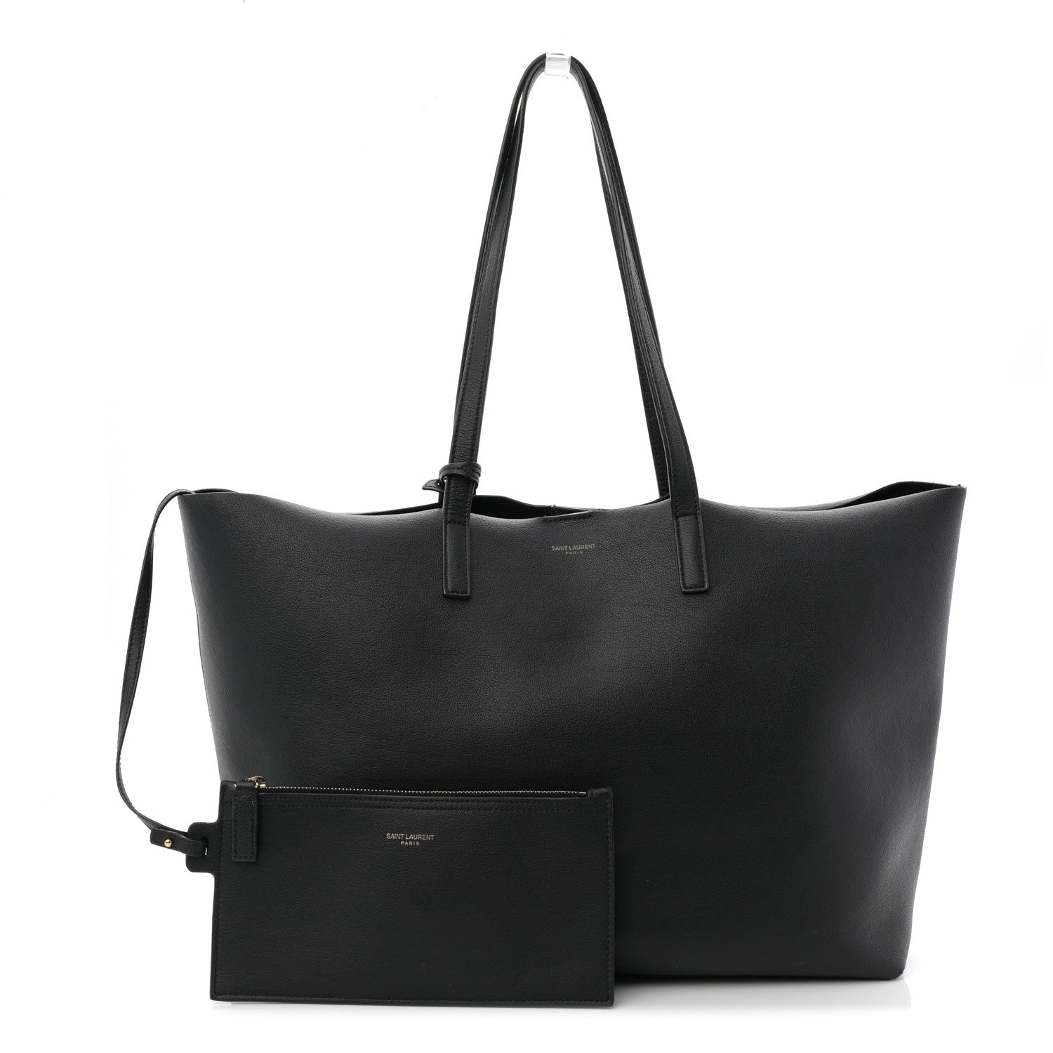 Saint Laurent Calfskin Large Shopping Tote Black 3 of 15
