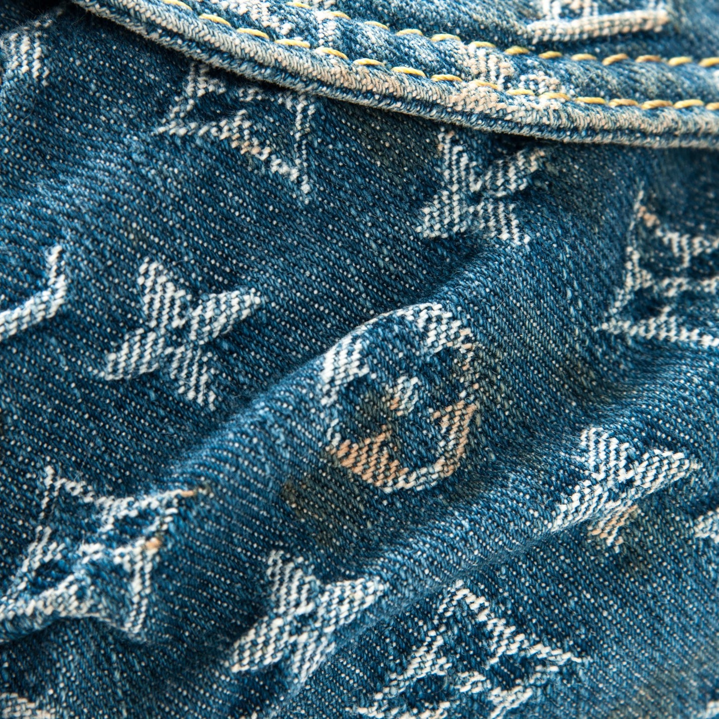Monogram Denim Mini Pleaty Blue