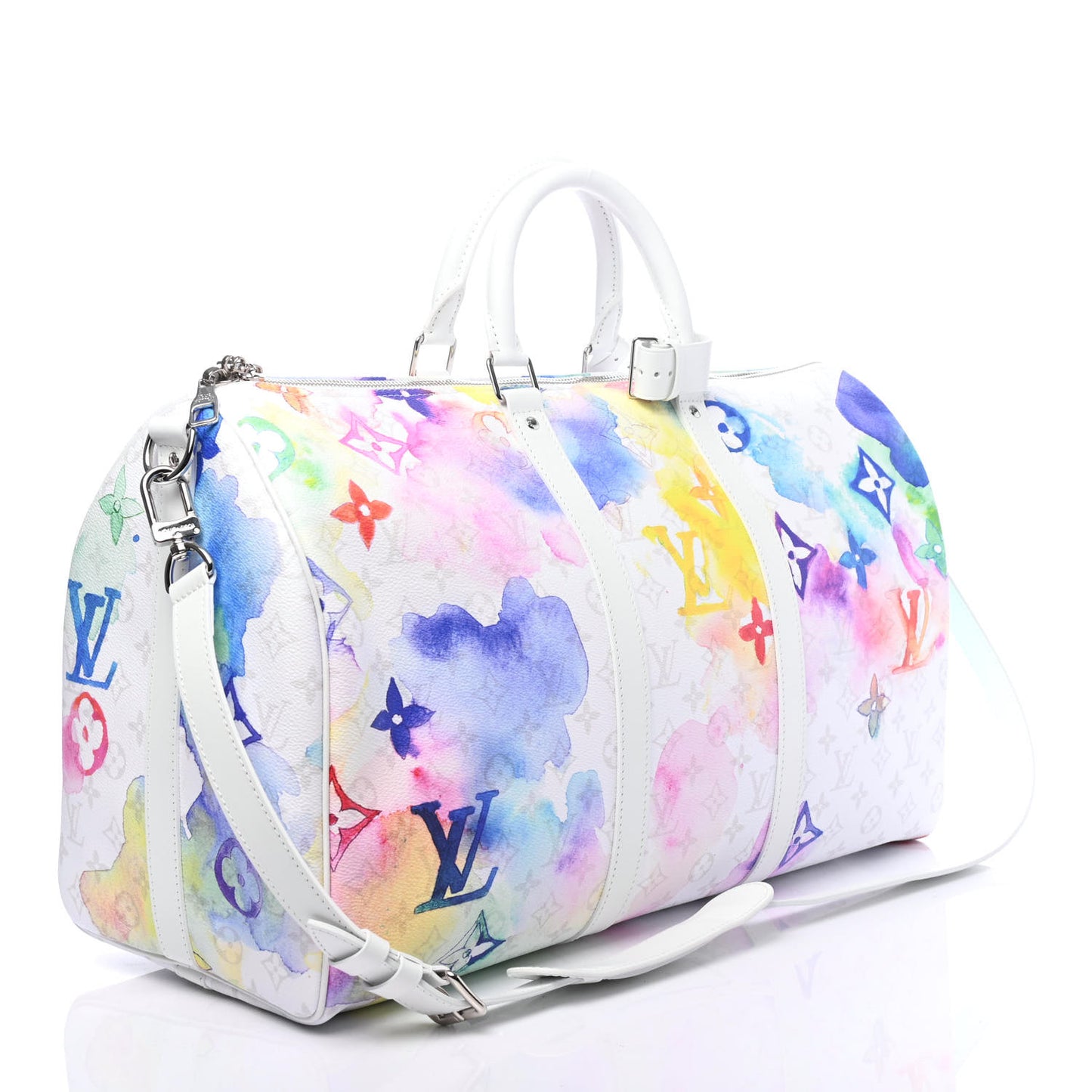 Monogram Watercolor Keepall Bandouliere 50 Multicolor