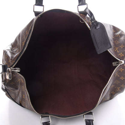 Louis Vuitton Monogram Macassar Keepall Bandouliere 55 5 of 12