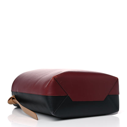 Celine Shiny Smooth Calfskin Small Twisted Cabas Dark Ruby Navy 4 of 23