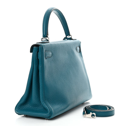 Hermes Taurillon Clemence Kelly Retourne 28 Bleu Izmir 3 of 18