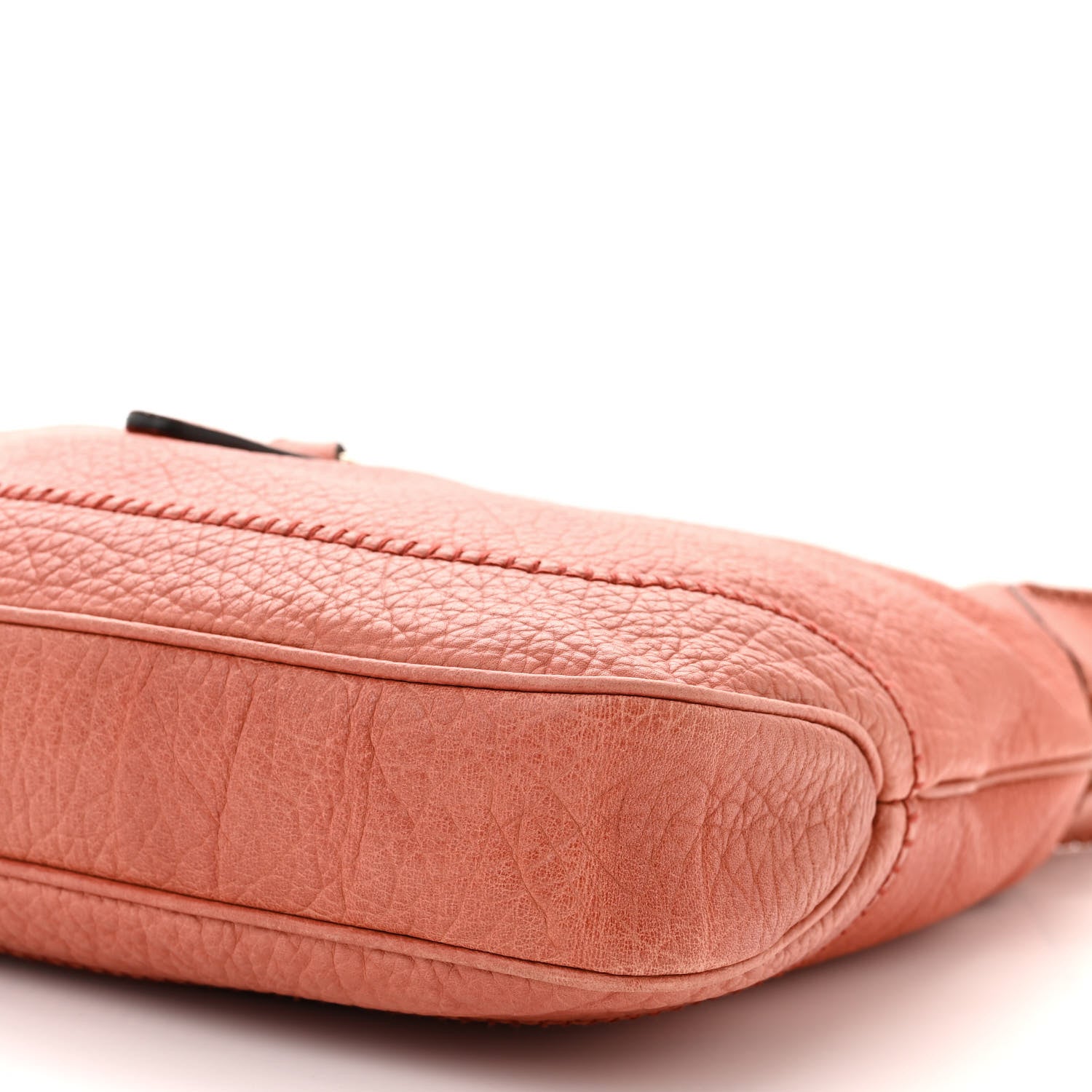 Gucci Pebbled Calfskin Medium New Jackie Shoulder Bag Coral 10 of 15